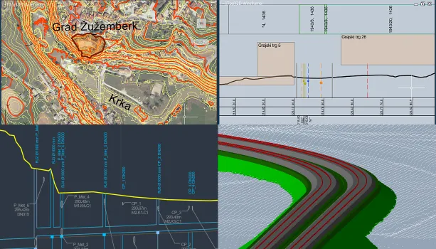 ARSO LiDAR v King.Prostor: od točk do plastnic, prerezov in 3D (IFC)