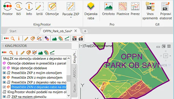 Kateri del parcele je vodno zemljišče?