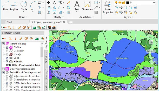 Pregledne karte različnih zbirk podatkov na primeru Velenjskega in Šoštanjskega jezera